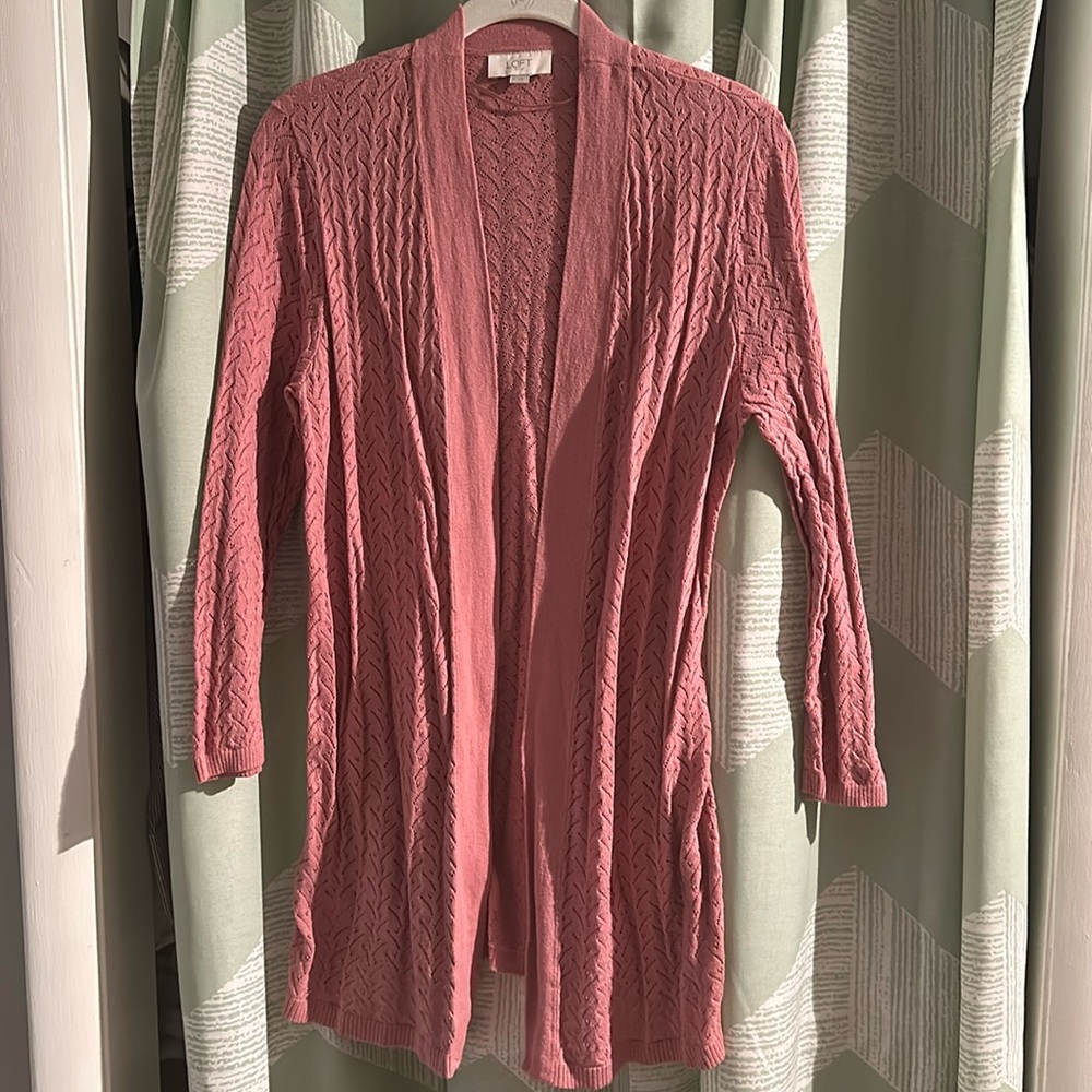 Light pink tunic cardigan